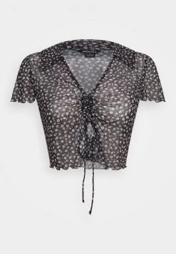 Monki Damen Bluse - Black/white -Monki Verkäufe 2022 fd01a4ac08c54d2ea011d656ea499994