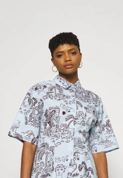 Monki Damen Blusenkleid - Light Blue -Monki Verkäufe 2022 fd2a0c4e5b4d4cf8b2456acce54fe49d