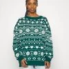 Monki Damen Strickpullover - Green