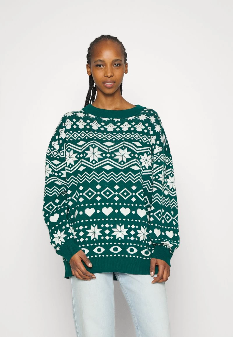 Monki Damen Strickpullover - Green 1 Monki Damen Strickpullover - Green