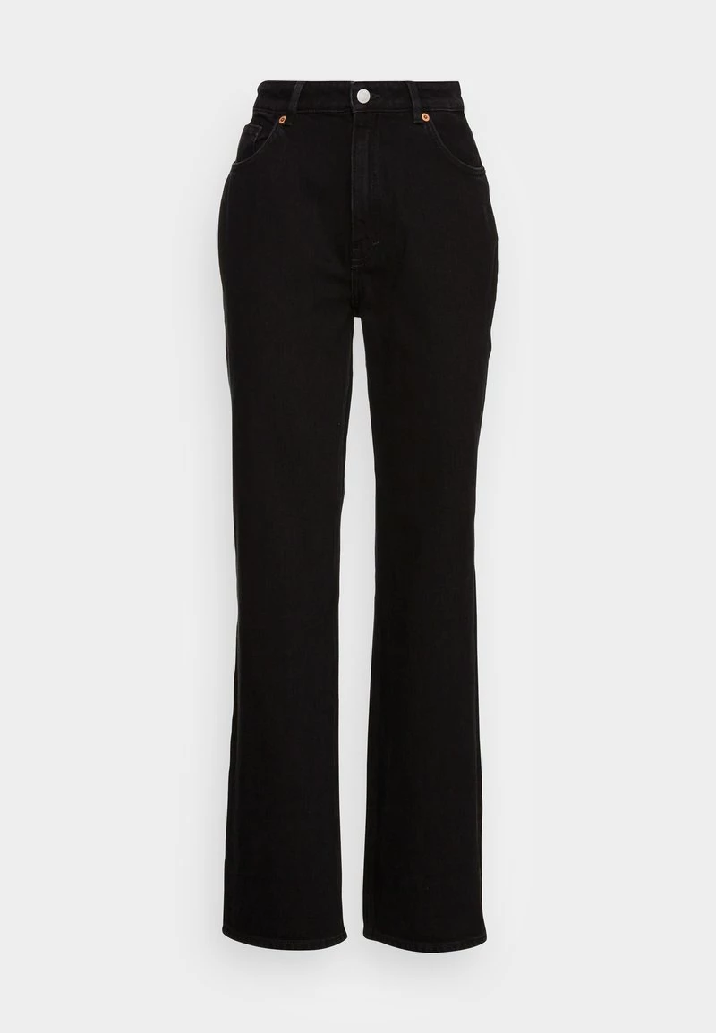 Monki Damen NEA - Jeans Straight Leg - Black Dark 4 Monki Damen NEA - Jeans Straight Leg - Black Dark – Bild 4
